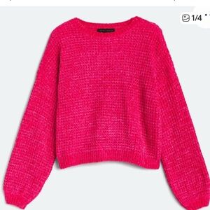 Sanctuary Vibrant Pink Crew Neck Sweater XS